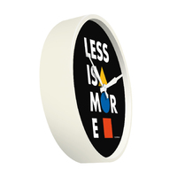 45cm Bauhaus Collection Less Is More Black Silent Wall Clock By CLOUDNOLA image