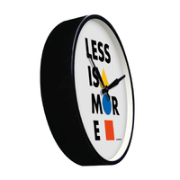 45cm Bauhaus Collection Less Is More White Silent Wall Clock By CLOUDNOLA image