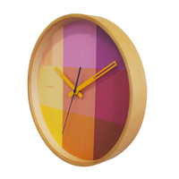 30cm Riso Collection Magenta & Yellow Silent Wall Clock By CLOUDNOLA image