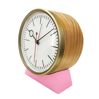 13.5cm Bloke Pink Silent Analogue Alarm Clock By CLOUDNOLA image