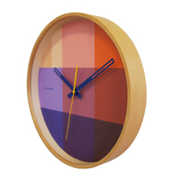 30cm Riso Collection Red & Blue Silent Wall Clock By CLOUDNOLA image
