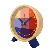 15cm Riso Collection Red & Blue Silent Analogue Alarm Clock By CLOUDNOLA image