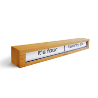 65cm Texttime Collection Bamboo Flip Wall Clock By CLOUDNOLA image