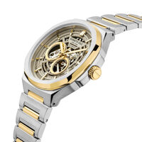 Silver/Gold Skeleton Automatic Watch with Silver Bracelet Band BY KENNETH COLE image
