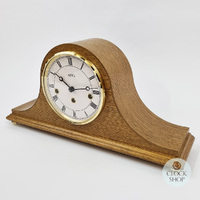 21cm Oak Mechanical Tambour Mantel Clock With Westminster Chime By AMS image