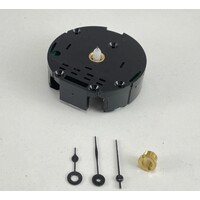 German Round Small Carriage Clock Quartz Movement - 7mm Shaft (Suits Dials 0-1mm Thick) image