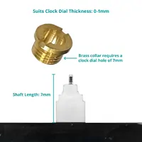 German Round Carriage Clock Quartz Movement (7mm Shaft- Suits Dials 0-1mm Thick) image