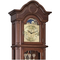 206cm Walnut Grandfather Clock with Triple Chime & Moon Dial By AMS image
