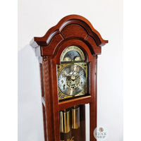 118cm Walnut 8 Day Mechanical Regulator Wall Clock With Moon Dial By AMS image