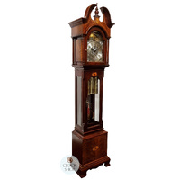 222cm Walnut Grandfather Clock With Triple Chime & Inlay By Howard Miller image