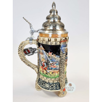 Medieval Jousting Knights 3 Footed Beer Stein 0.5L BY KING image