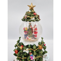 28cm Musical Snow Globe With Christmas Tree & Moving Train image