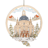 25.5cm Wooden Hanging Decoration- Assorted Designs image