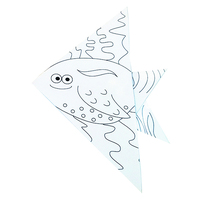 Colouring Origami- Fish image