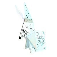 Colouring Origami- Hare image