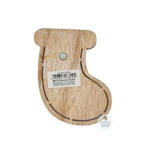 8.5cm Wooden Stocking Fridge Magnet- Assorted Designs image