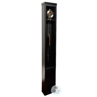 189cm Black Modern Skeleton Floor Clock With Bell Strike By HERMLE image