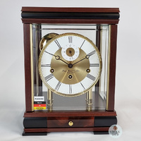 30cm Mahogany Mechanical Table Clock With Westminster Chime By HERMLE image