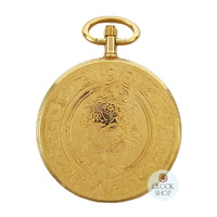 4.1cm Two Tone Floral Etch Pocket Watch By CLASSIQUE (Arabic) image