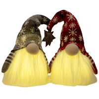 20cm Red Or Grey Gnome with LED Light- Assorted Designs image