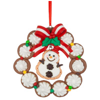 11cm Gingerbread Wreath Hanging Decoration- Assorted Designs image