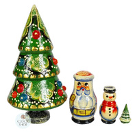 Christmas Tree Russian Dolls- 15cm (Set Of 4) image