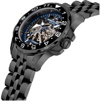Gun Metal Skeleton Automatic Watch with Gun Metal Bracelet Band BY KENNETH COLE image