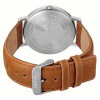 Titanium Collection Green Dial Tan Leather Strap By BERING image