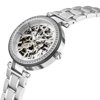 35mm Silver Automatic Womens Watch With Skeleton Dial By KENNETH COLE image