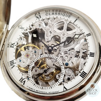 49mm Stainless Steel Unisex Mechanical Skeleton Pocket Watch By CLASSIQUE (Roman) image