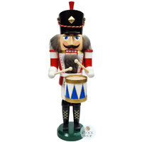 39cm Red & White Drummer Nutcracker By Seiffener image