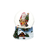 9cm Winter Landscape & Santa Snow Globe- Assorted Designs image