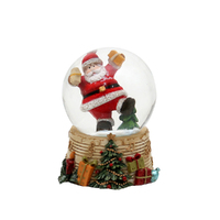 6.3cm Jolly Santa Snow Globe- Assorted Designs image