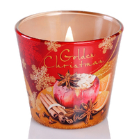 8.5cm Golden Christmas Scented Candle- Assorted Scents image