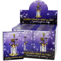 28cm Gold Metal Christmas Bell Pyramid With Angels image
