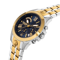 45mm Chrono Lion Silver & Gold Mens Watch With Blue Chronograph Dial By VERSACE image
