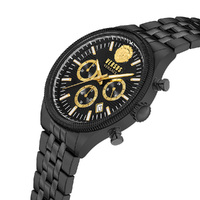 45mm Colonne Chrono Black & Gold Mens Watch With Black Dial By VERSACE image