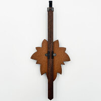 Cuckoo Clock Mechanical Pendulum Large Maple Leaf Matt Finish Rod Length 180mm image