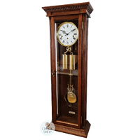 99cm Medium Oak 8 Day Mechanical Regulator Wall Clock With Westminster Chime By AMS image