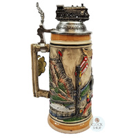 Steam Train Stein With Pewter Train Lid 0.5L By Thewalt 1893 image