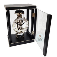 26cm Black Mechanical Table Clock With Bell Strike By HERMLE image