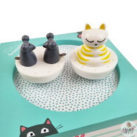 Cat & Mouse Music Box With Spinning Figurines (Love Story) image