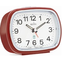 9cm Camille Red Analogue Alarm Clock By ACCTIM image