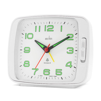 10cm Ada White Analogue Alarm Clock By ACCTIM image