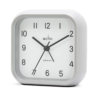 10cm Carter Grey Silent Analogue Alarm Clock By ACCTIM image