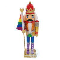 30cm Rainbow Flag Pride Nutcracker image