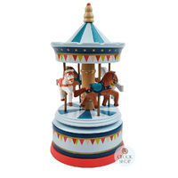 Blue Carousel Music Box With Horses (Fur Elise) image