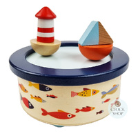 Nautical Music Box with Spinning Figurines (German Lullaby) image