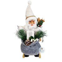 45cm Sitting Santa Claus on Sleigh- Frank image