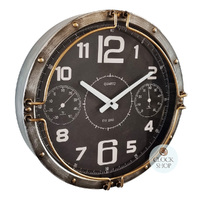 40cm Lorenzo Black and Antique Silver Wall Clock By COUNTRYFIELD image